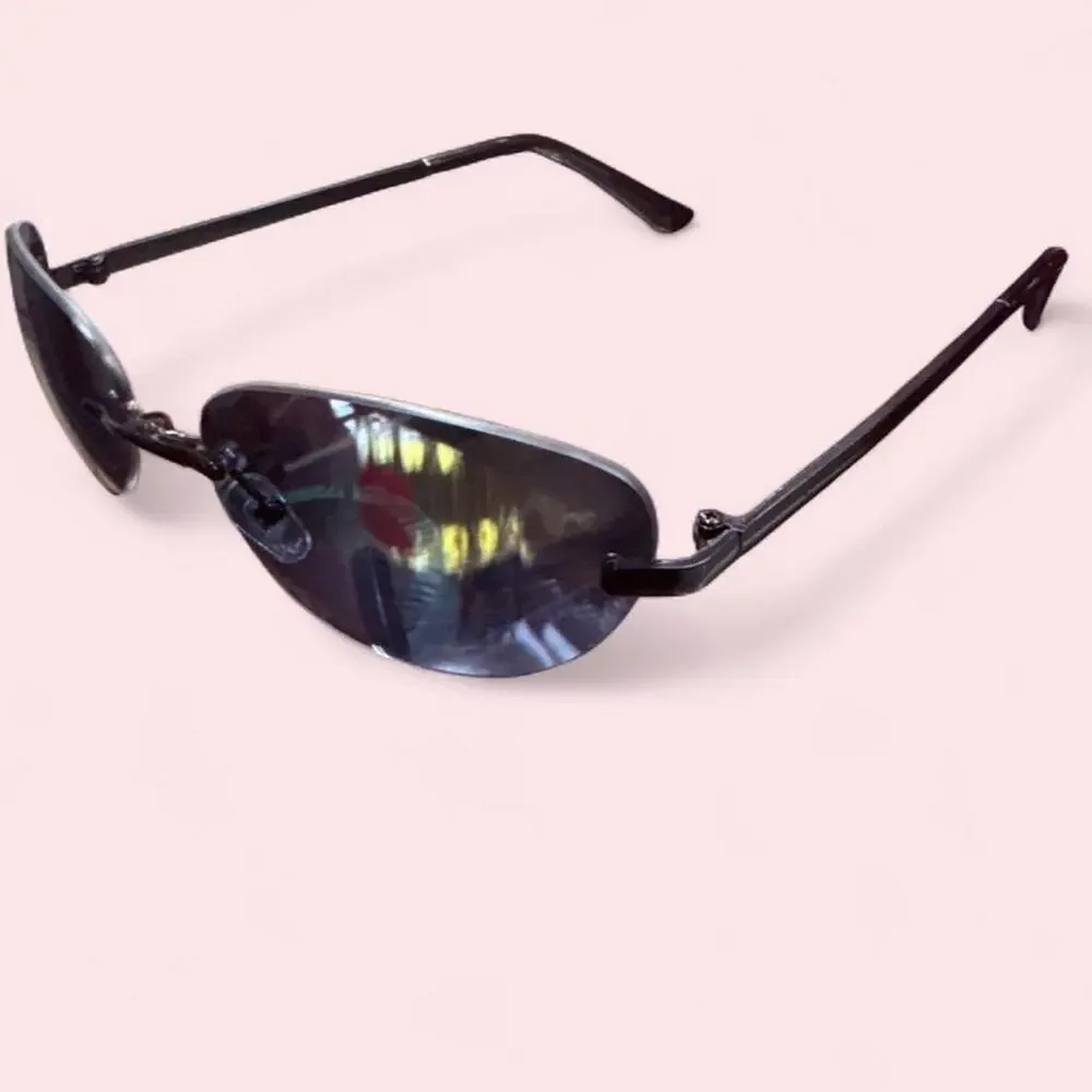 Sunglasses Black Frame Black Lens Indy sleeve tumblr alt goth